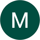 Lettre "M" blanche sur fond vert foncé, symbole de la lettre M.