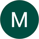 Lettre "M" blanche sur fond vert foncé, symbole de la lettre M.